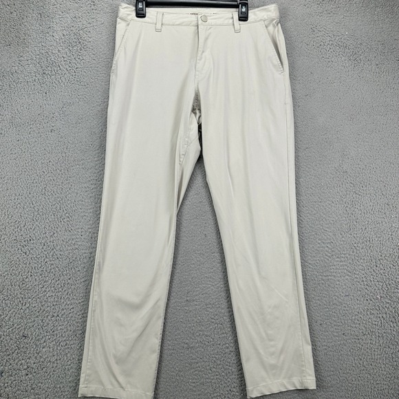 Rhone Mens Chino Pants 33 Light Grey Performance Stretch Tech Flat Front Pockets